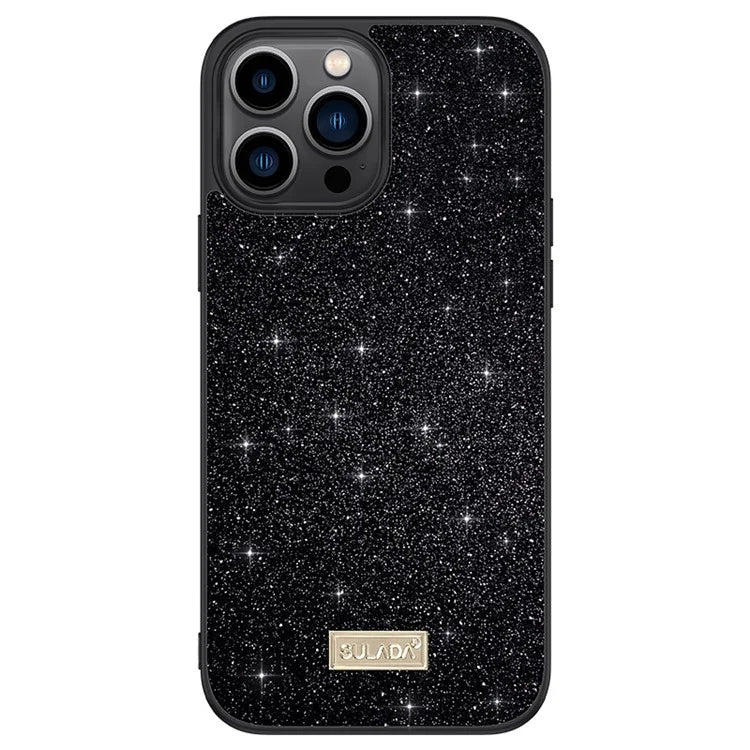 SULADA For iPhone 16 Pro Case PU Leather+PC+TPU Glitter Sequins Back Phone Cover