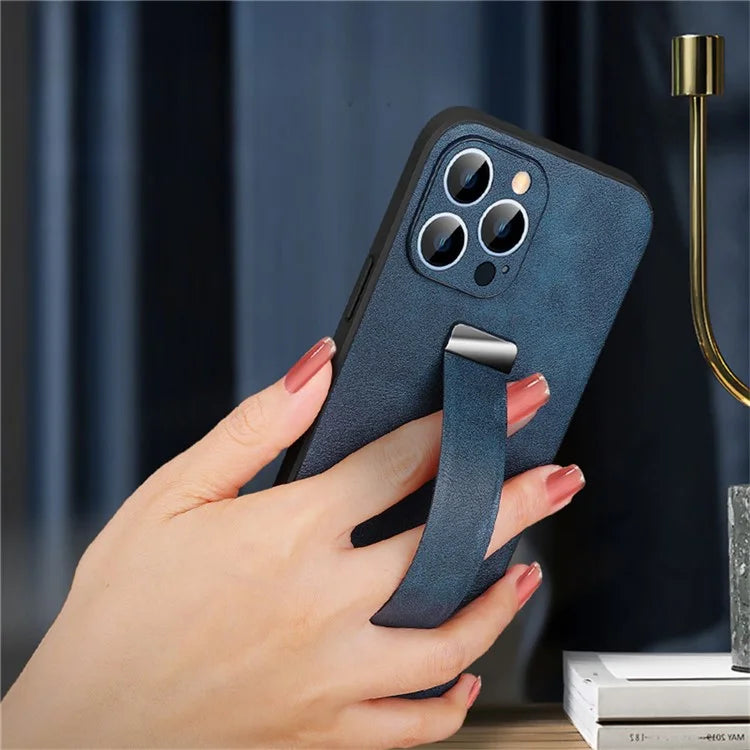SULADA Fashion Series for iPhone 16 Pro Max Case Wristband Kickstand Leather Back Phone Cover