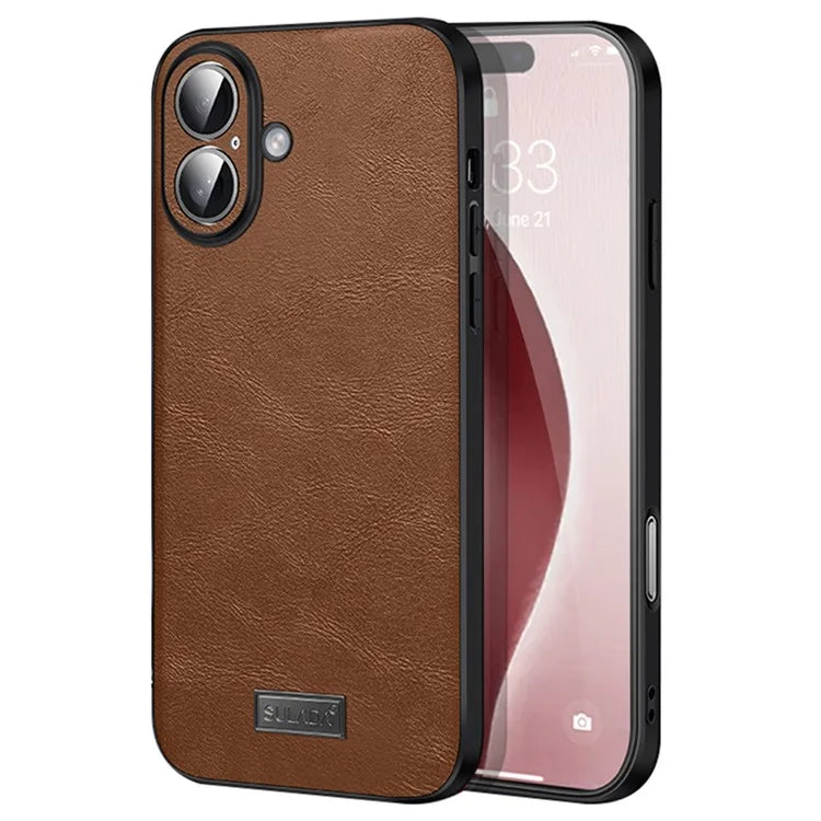 SULADA For iPhone 16 Plus Case PU Leather+TPU+PC Back Phone Cover