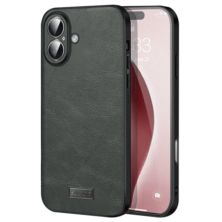 SULADA For iPhone 16 Plus Case PU Leather+TPU+PC Back Phone Cover