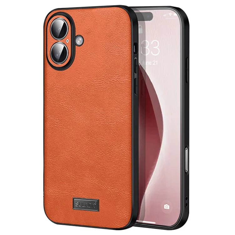 SULADA For iPhone 16 Plus Case PU Leather+TPU+PC Back Phone Cover