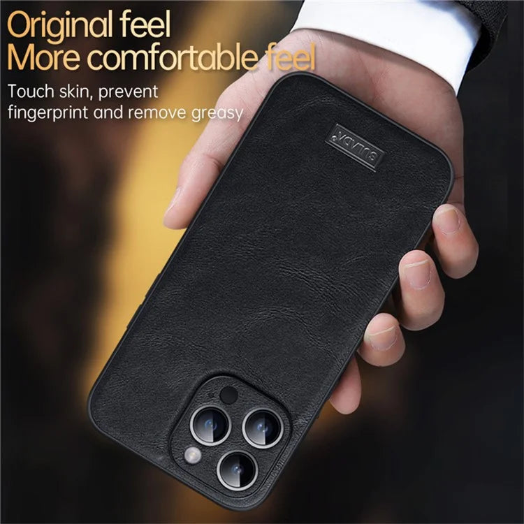 SULADA For iPhone 16 Pro Case PU Leather+TPU+PC Back Phone Cover