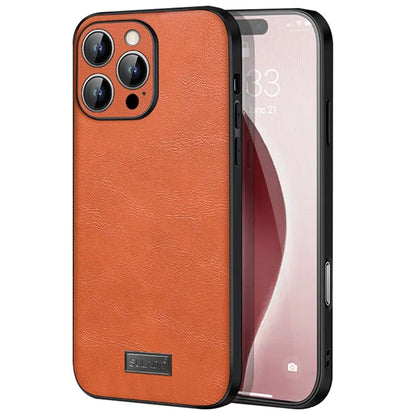 SULADA For iPhone 16 Pro Case PU Leather+TPU+PC Back Phone Cover