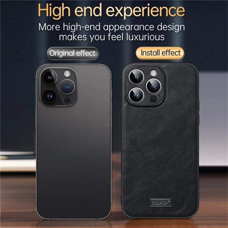 SULADA For iPhone 16 Pro Case PU Leather+TPU+PC Back Phone Cover