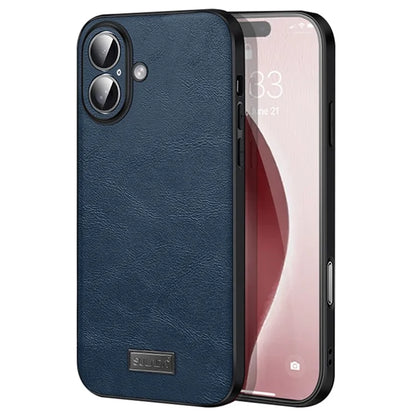 SULADA For iPhone 16 Case PU Leather+TPU+PC Back Phone Cover