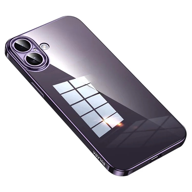 SULADA For iPhone 16 Plus Case Ultra-Thin Electroplated TPU Clear Phone Cover