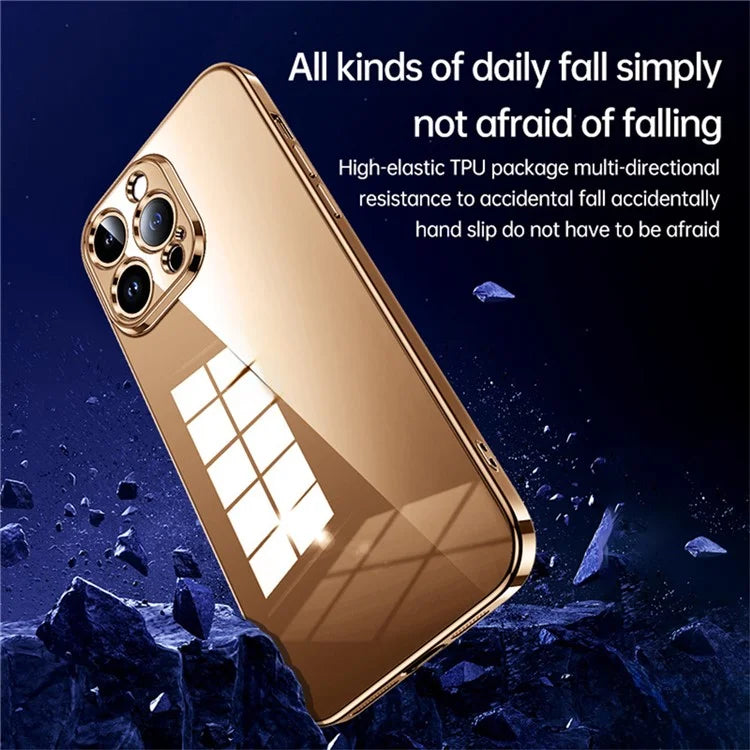 SULADA For iPhone 16 Pro Case Ultra-Thin Electroplated TPU Clear Phone Cover