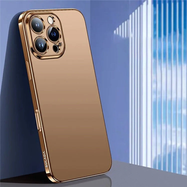 SULADA For iPhone 16 Pro Max Case Electroplated AG Matte Anti-Fingerprint TPU Phone Cover