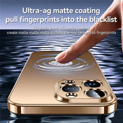 SULADA For iPhone 16 Pro Max Case Electroplated AG Matte Anti-Fingerprint TPU Phone Cover