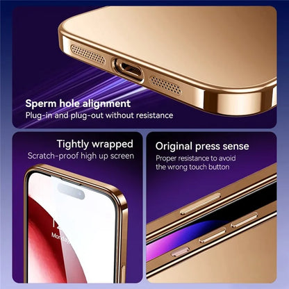 SULADA For iPhone 16 Pro Max Case Electroplated AG Matte Anti-Fingerprint TPU Phone Cover