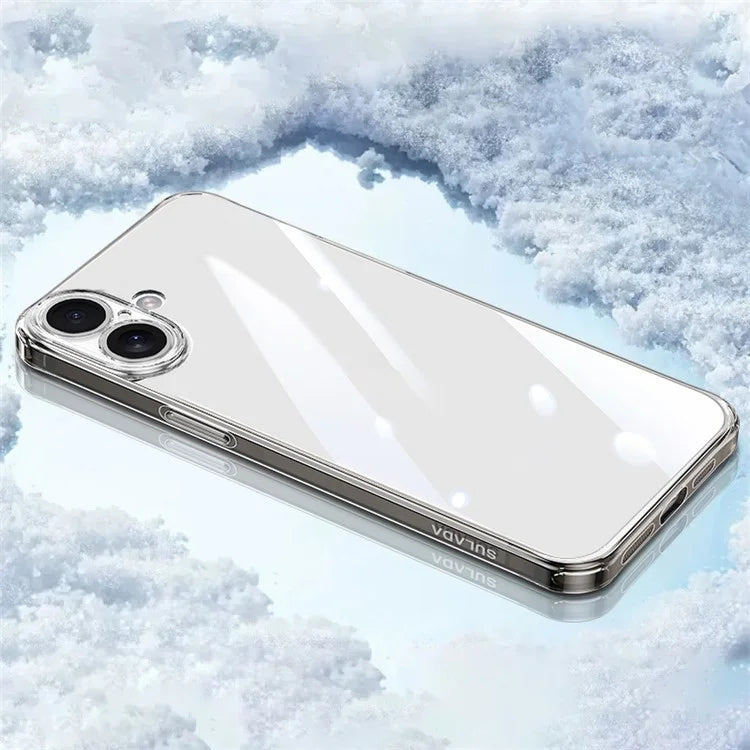 SULADA For iPhone 16 Plus Clear Case TPU +Tempered Glass Shockproof Phone Case