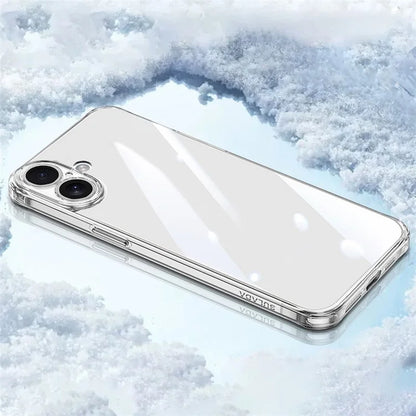 SULADA For iPhone 16 Plus Clear Case TPU +Tempered Glass Shockproof Phone Case