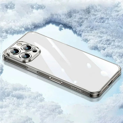 SULADA For iPhone 16 Pro Clear Case TPU +Tempered Glass Shockproof Phone Case