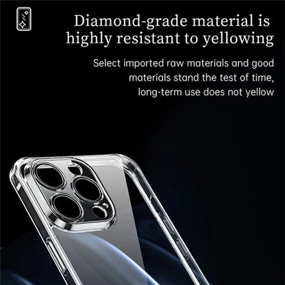 SULADA For iPhone 16 Pro Clear Case TPU +Tempered Glass Shockproof Phone Case