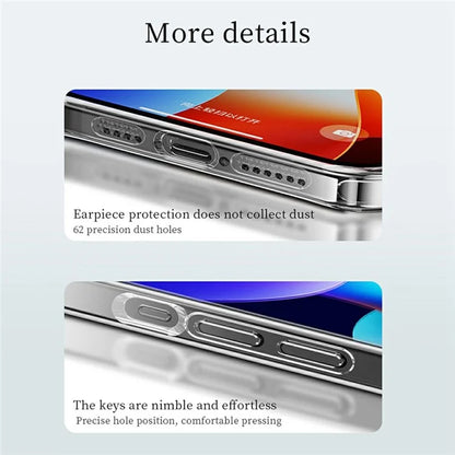SULADA For iPhone 16 Pro Clear Case TPU +Tempered Glass Shockproof Phone Case