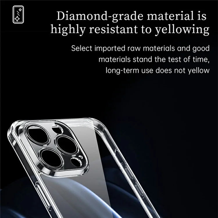 SULADA For iPhone 16 Pro Clear Case TPU +Tempered Glass Shockproof Phone Case