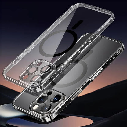SULADA For iPhone 16 Pro Max Case Built-In Lens Film TPU+PC Phone Cover Compatible with MagSafe