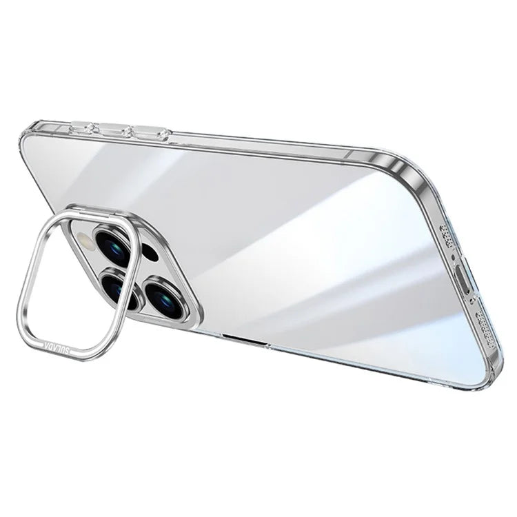 SULADA For iPhone 16 Pro Case Folding Camera Kickstand TPU+PC Clear Phone Cover