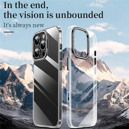 SULADA For iPhone 16 Pro Case Folding Camera Kickstand TPU+PC Clear Phone Cover