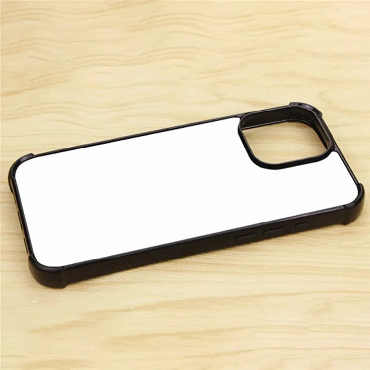 10Pcs / Pack For iPhone 16 Pro Max Case Four Corners Anti-Drop PC+TPU Phone Cover Support Heat Transfer Printing