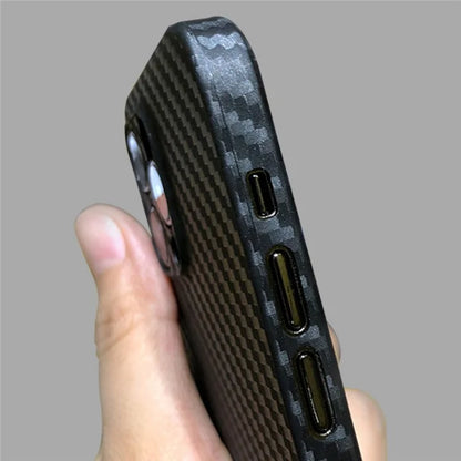 KZDOO For iPhone 16 Pro Max Compatible with MagSafe Carbon Fiber Texture Ultra Thin PP Phone Cover