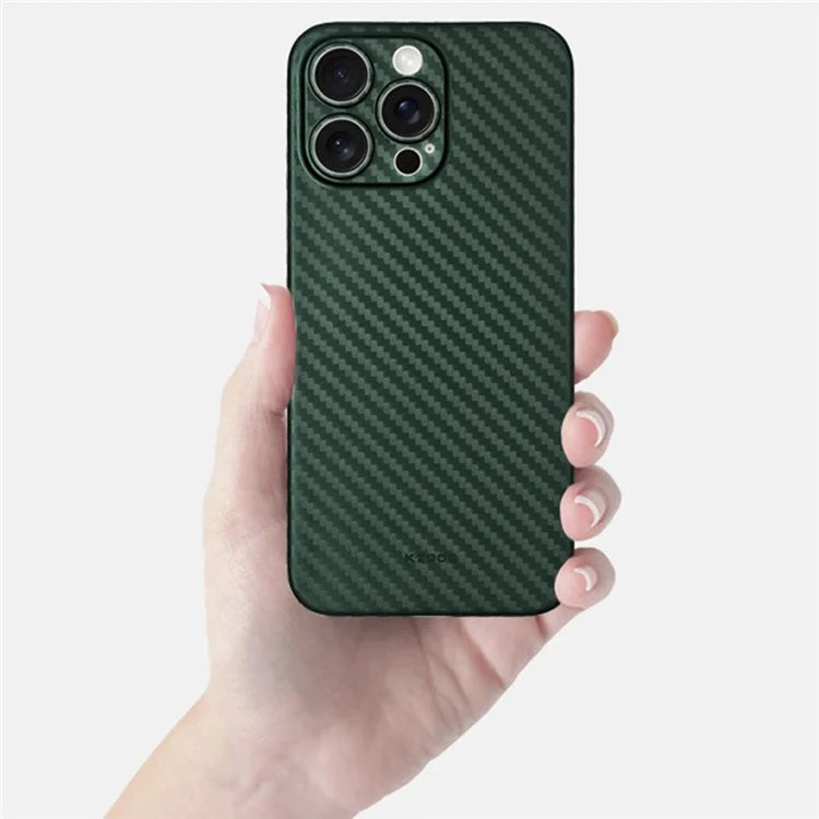 KZDOO For iPhone 16 Pro Max Compatible with MagSafe Carbon Fiber Texture Ultra Thin PP Phone Cover