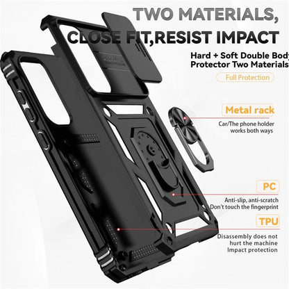 For Samsung Galaxy S24 FE Case PC + TPU Phone Cover Lens Ultimate Protection Kickstand