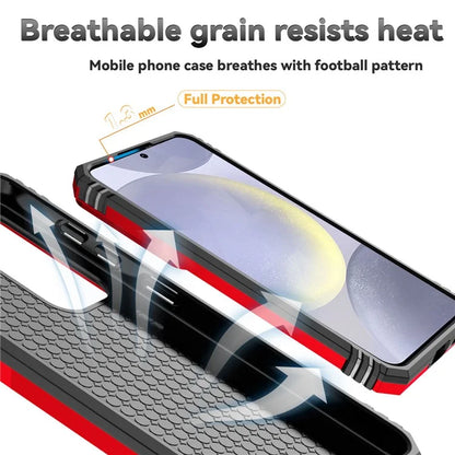 For Samsung Galaxy S24 FE Case PC + TPU Phone Cover Lens Ultimate Protection Kickstand