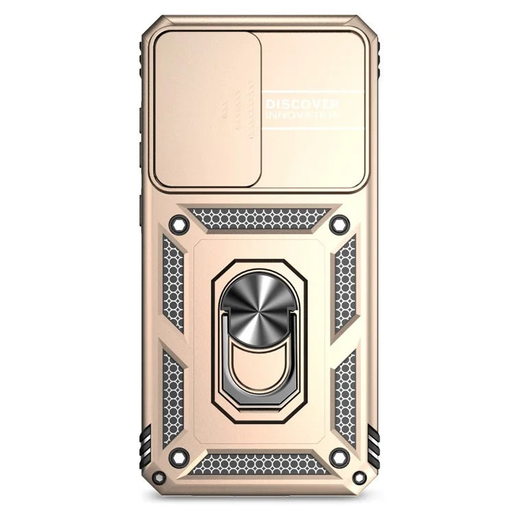 For Samsung Galaxy S24 FE Case PC + TPU Phone Cover Lens Ultimate Protection Kickstand