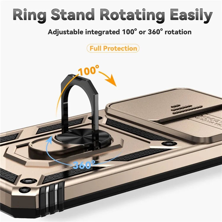 For Samsung Galaxy S24 FE Case PC + TPU Phone Cover Lens Ultimate Protection Kickstand