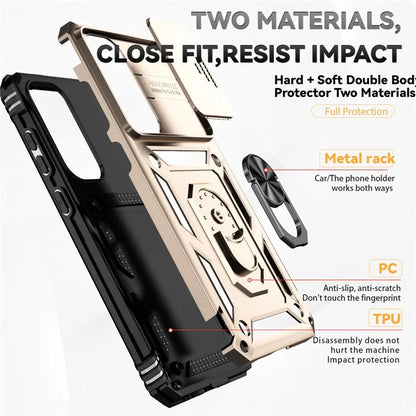 For Samsung Galaxy S24 FE Case PC + TPU Phone Cover Lens Ultimate Protection Kickstand