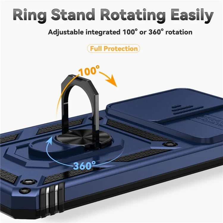 For Samsung Galaxy S24 FE Case PC + TPU Phone Cover Lens Ultimate Protection Kickstand