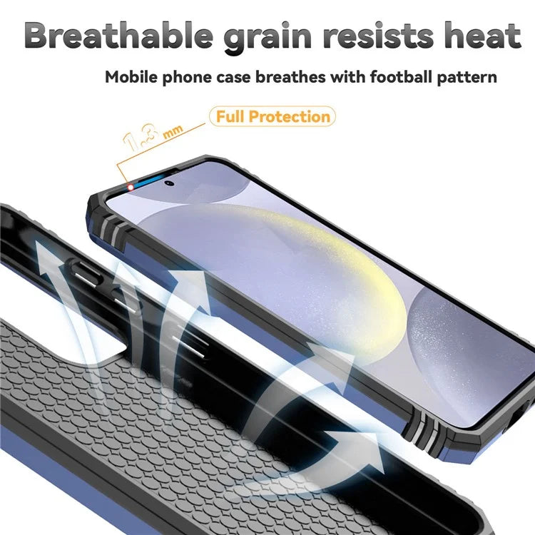 For Samsung Galaxy S24 FE Case PC + TPU Phone Cover Lens Ultimate Protection Kickstand