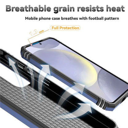 For Samsung Galaxy S24 FE Case PC + TPU Phone Cover Lens Ultimate Protection Kickstand