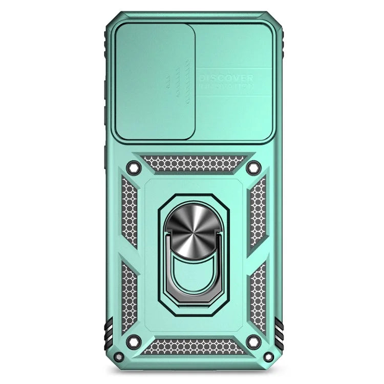 For Samsung Galaxy S24 FE Case PC + TPU Phone Cover Lens Ultimate Protection Kickstand