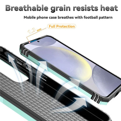 For Samsung Galaxy S24 FE Case PC + TPU Phone Cover Lens Ultimate Protection Kickstand