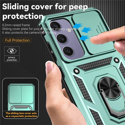 For Samsung Galaxy S24 FE Case PC + TPU Phone Cover Lens Ultimate Protection Kickstand