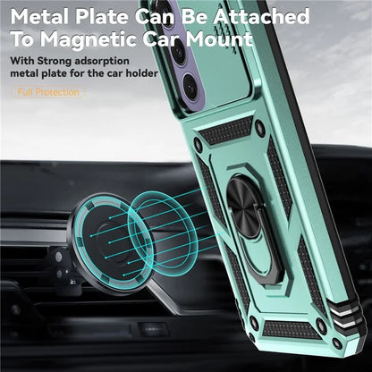 For Samsung Galaxy S24 FE Case PC + TPU Phone Cover Lens Ultimate Protection Kickstand