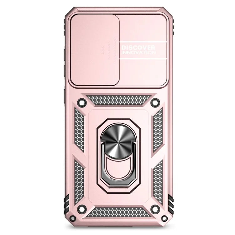 For Samsung Galaxy S24 FE Case PC + TPU Phone Cover Lens Ultimate Protection Kickstand
