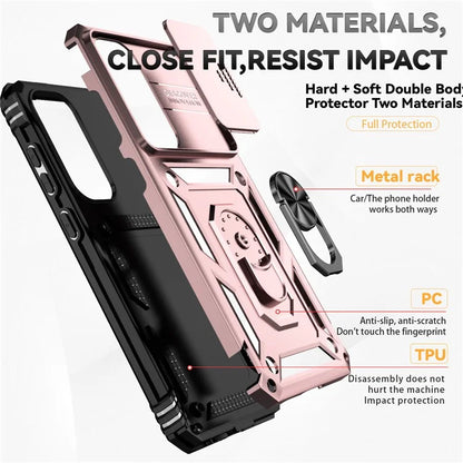 For Samsung Galaxy S24 FE Case PC + TPU Phone Cover Lens Ultimate Protection Kickstand