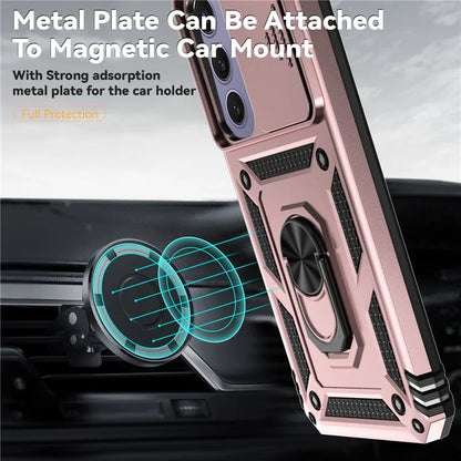 For Samsung Galaxy S24 FE Case PC + TPU Phone Cover Lens Ultimate Protection Kickstand