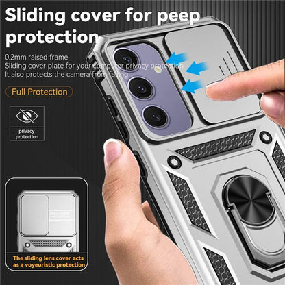 For Samsung Galaxy S24 FE Case PC + TPU Phone Cover Lens Ultimate Protection Kickstand