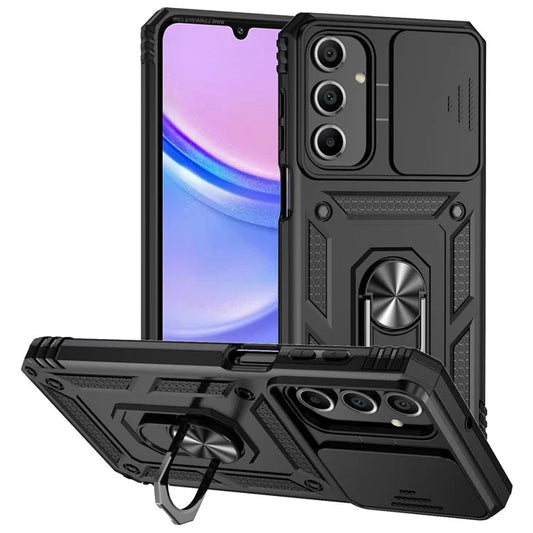 For Samsung Galaxy A16 5G Case PC + TPU Phone Cover Lens Ultimate Protection Kickstand