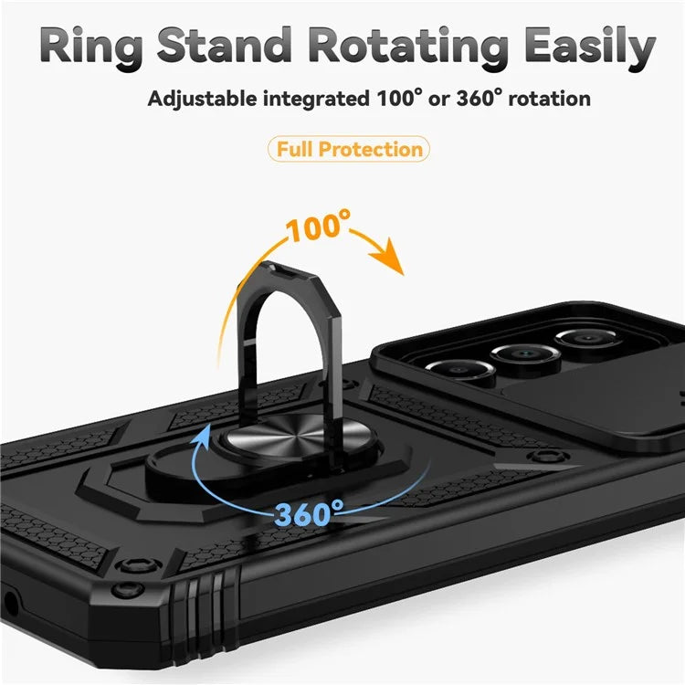 For Samsung Galaxy A16 5G Case PC + TPU Phone Cover Lens Ultimate Protection Kickstand