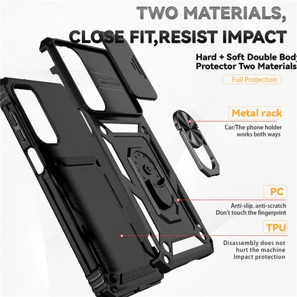 For Samsung Galaxy A16 5G Case PC + TPU Phone Cover Lens Ultimate Protection Kickstand