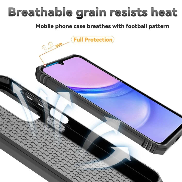 For Samsung Galaxy A16 5G Case PC + TPU Phone Cover Lens Ultimate Protection Kickstand