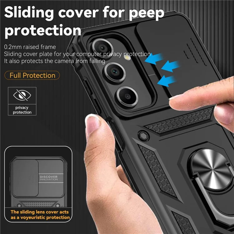 For Samsung Galaxy A16 5G Case PC + TPU Phone Cover Lens Ultimate Protection Kickstand