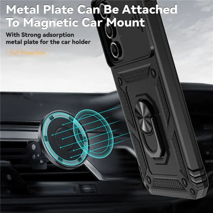For Samsung Galaxy A16 5G Case PC + TPU Phone Cover Lens Ultimate Protection Kickstand