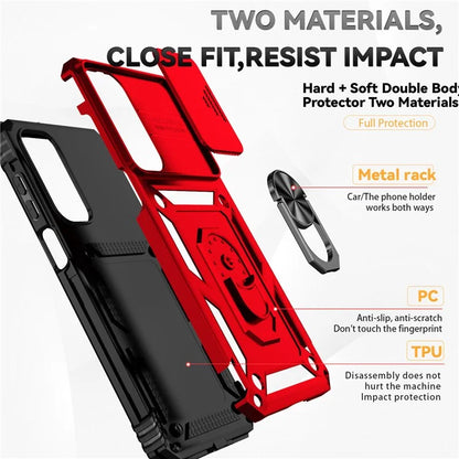 For Samsung Galaxy A16 5G Case PC + TPU Phone Cover Lens Ultimate Protection Kickstand