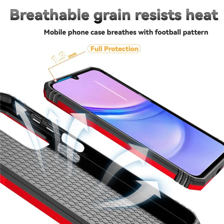 For Samsung Galaxy A16 5G Case PC + TPU Phone Cover Lens Ultimate Protection Kickstand